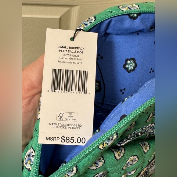 NWT Vera Bradley Small Backpack - Picture 4 of 4